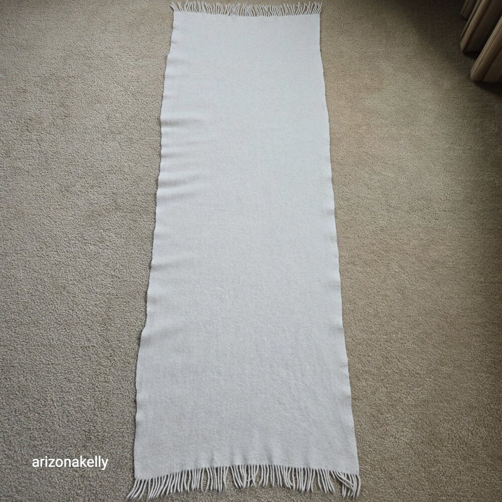 Felted Cashmere Scarf THICK ivory - Picture 12 of 16